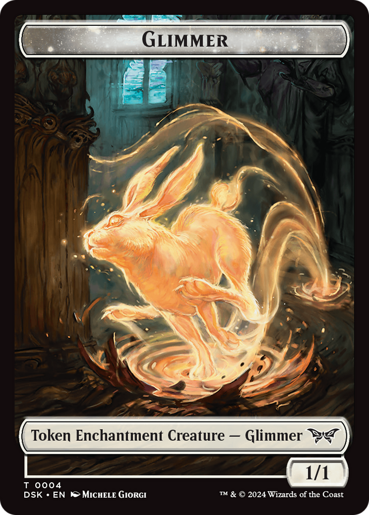 Glimmer Token [Duskmourn: House of Horror Tokens] | Exor Games Dartmouth