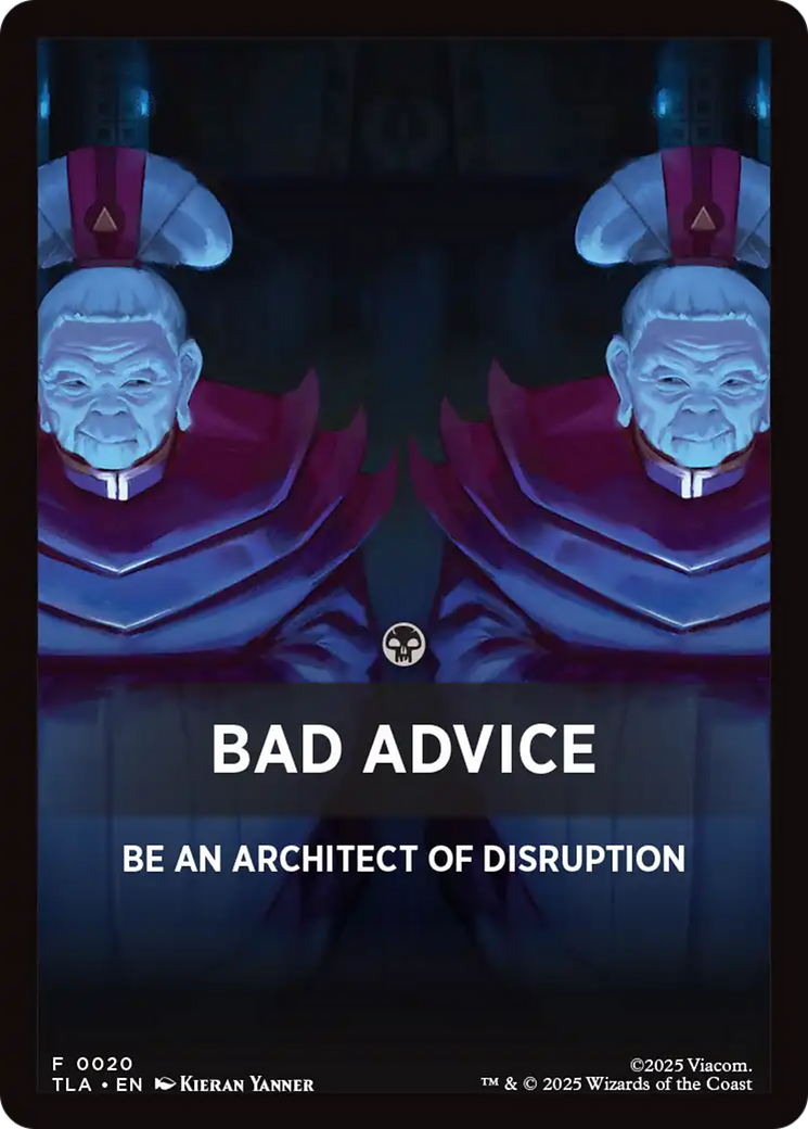 Bad Advice Theme Card [Avatar: The Last Airbender Tokens] | Exor Games Dartmouth