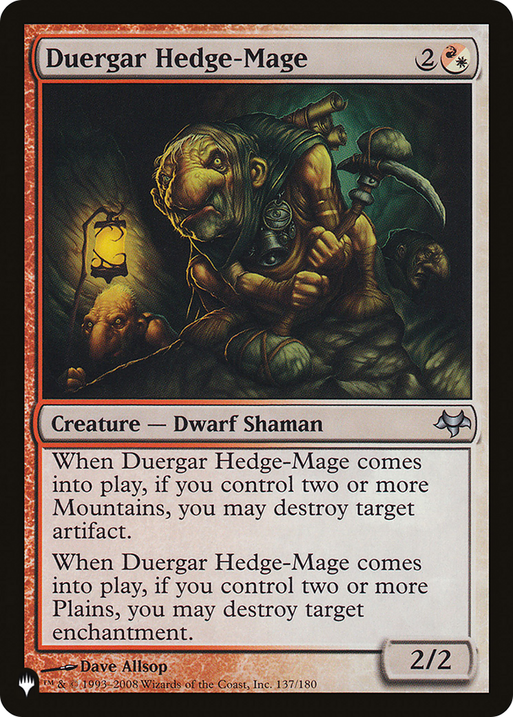 Duergar Hedge-Mage [The List Reprints] | Exor Games Dartmouth