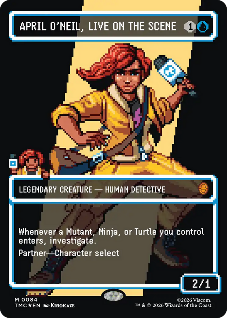 April O'Neil, Live on the Scene (Borderless) (Surge Foil) [Teenage Mutant Ninja Turtles Commander] | Exor Games Dartmouth