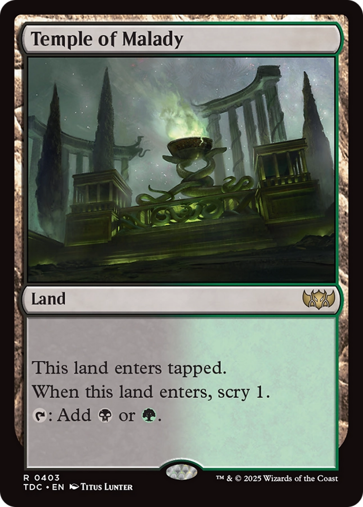 Temple of Malady [Tarkir: Dragonstorm Commander] | Exor Games Dartmouth
