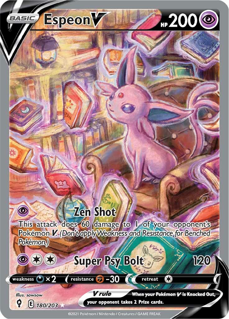 Espeon V (180/203) [Sword & Shield: Evolving Skies] | Exor Games Dartmouth