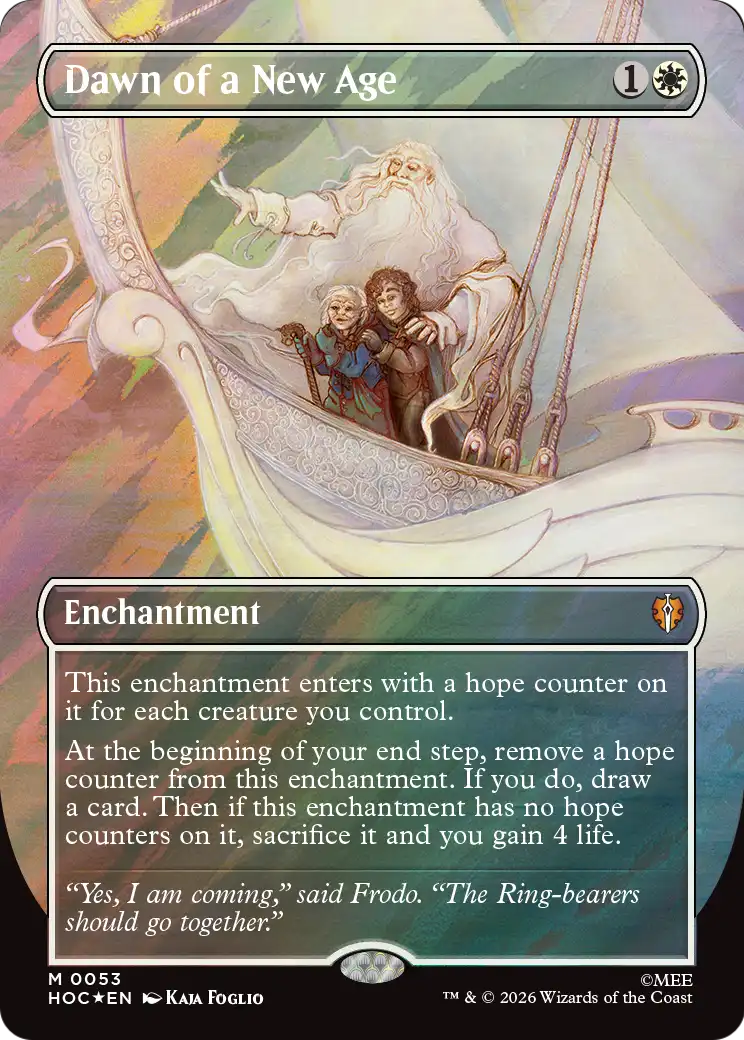 Dawn of a New Age (Borderless) (Surge Foil) [The Hobbit: Eternal-Legal] | Exor Games Dartmouth