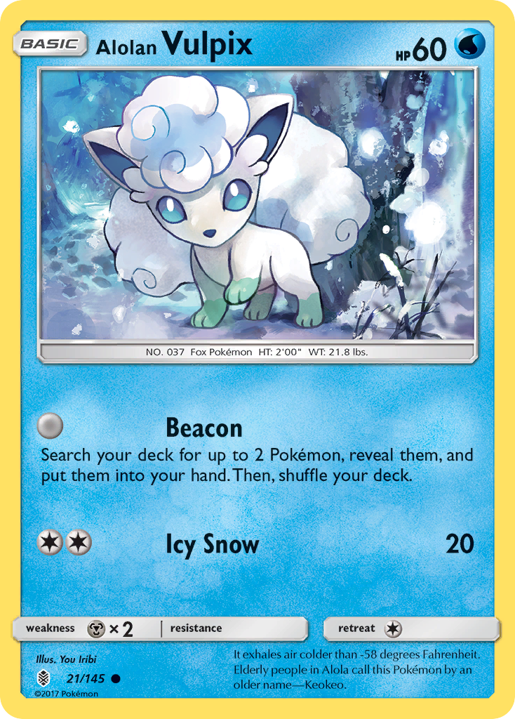 Alolan Vulpix (21/145) [Sun & Moon: Guardians Rising] | Exor Games Dartmouth