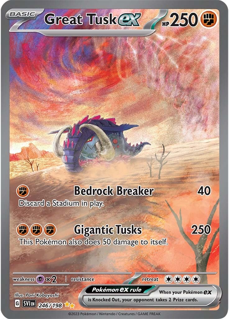 Great Tusk ex (246/198) [Scarlet & Violet: Base Set] | Exor Games Dartmouth