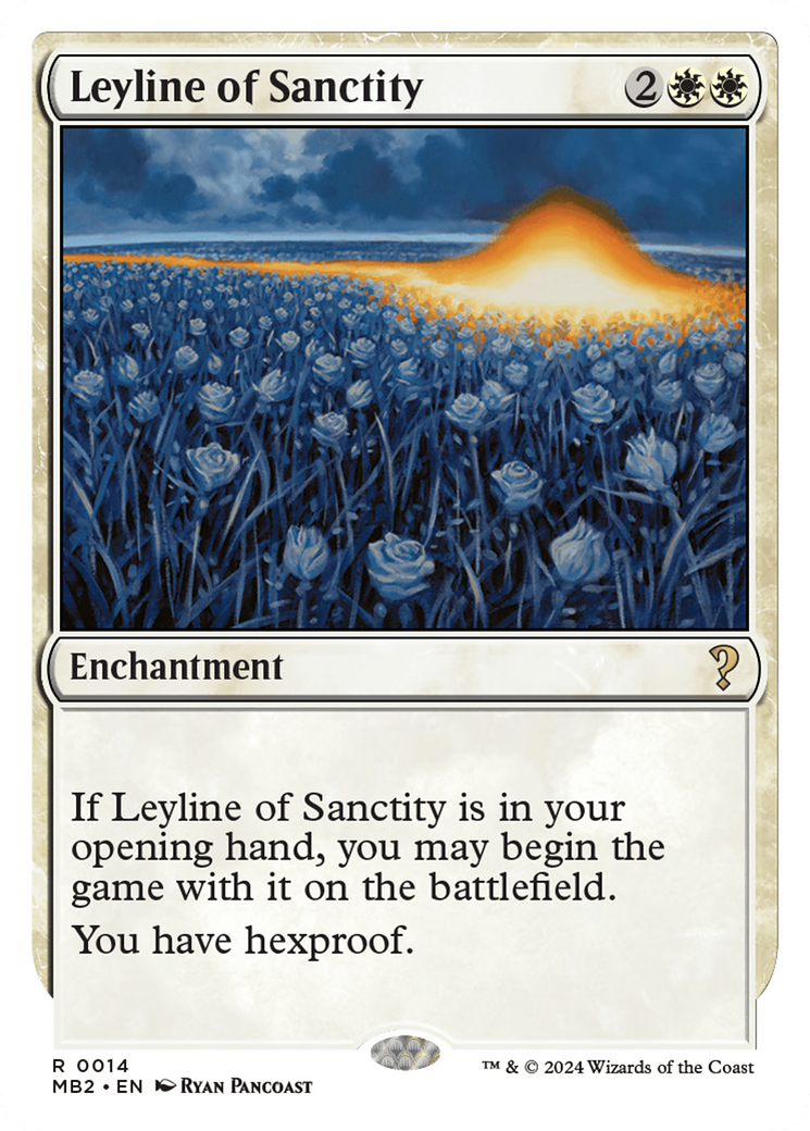 Leyline of Sanctity (White Border) [Mystery Booster 2] | Exor Games Dartmouth