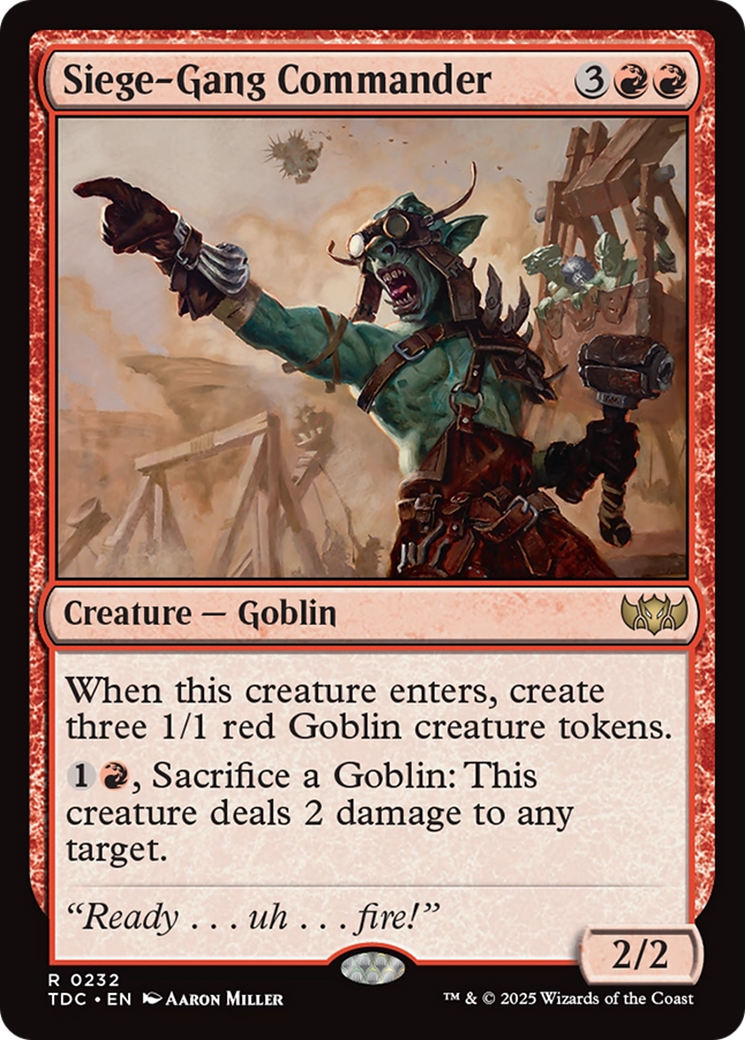 Siege-Gang Commander [Tarkir: Dragonstorm Commander] | Exor Games Dartmouth