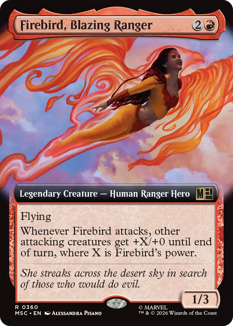 Firebird, Blazing Ranger (Extended Art) [Marvel Super Heroes Commander] | Exor Games Dartmouth