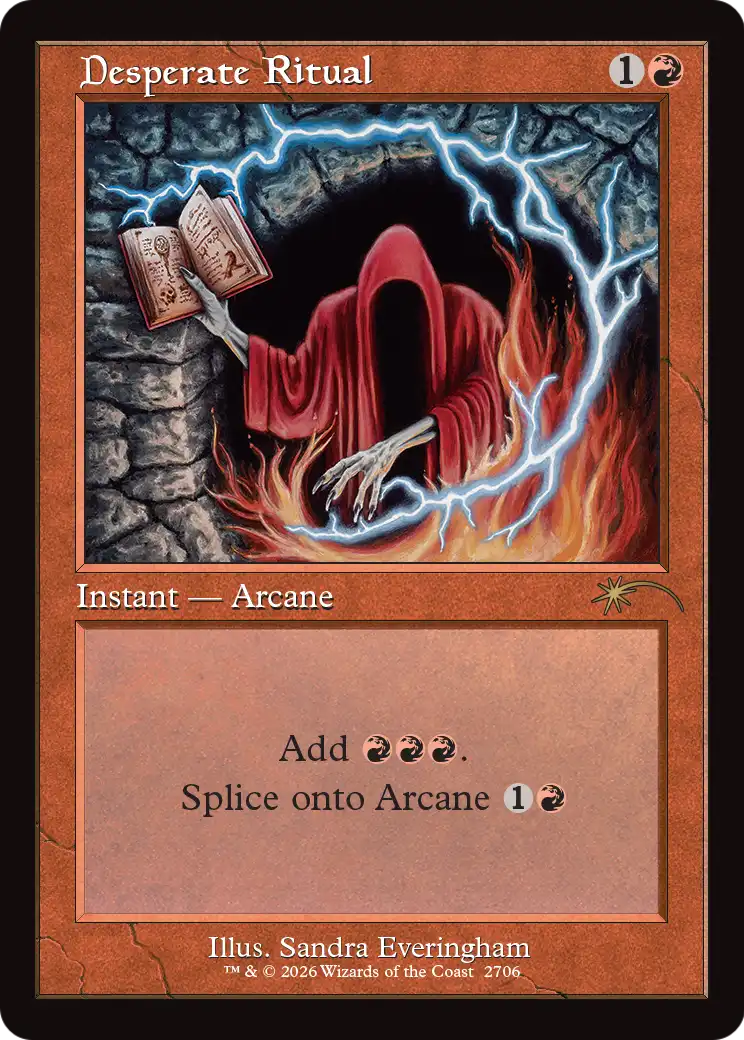 Desperate Ritual (2706) (Retro Frame) [Secret Lair Drop Series] | Exor Games Dartmouth