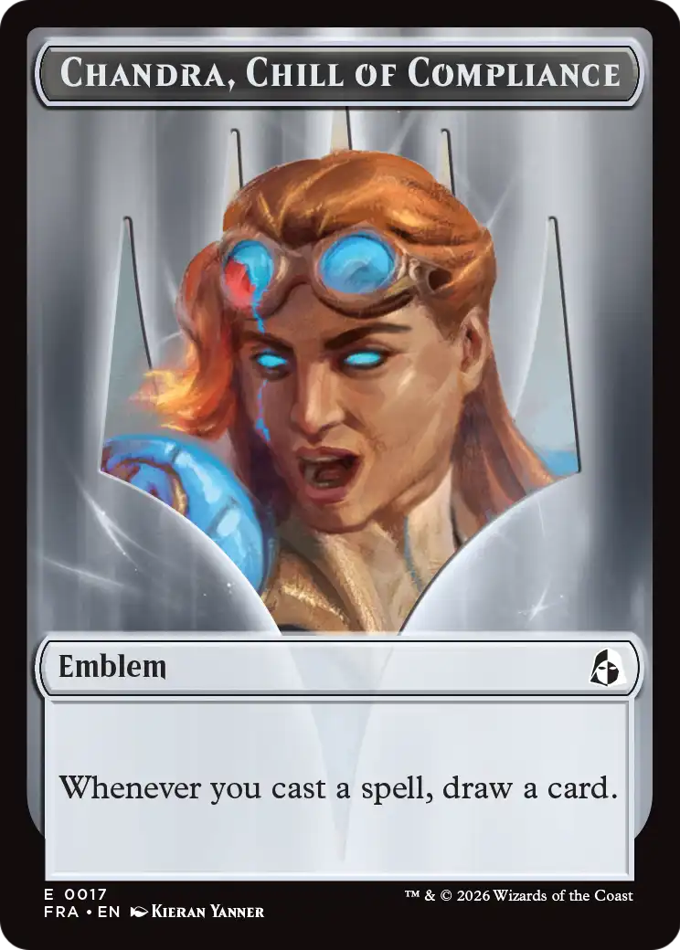 Chandra, Chill of Compliance // Chandra, Torch of Defiance Double-Sided Token [Reality Fracture Tokens] | Exor Games Dartmouth