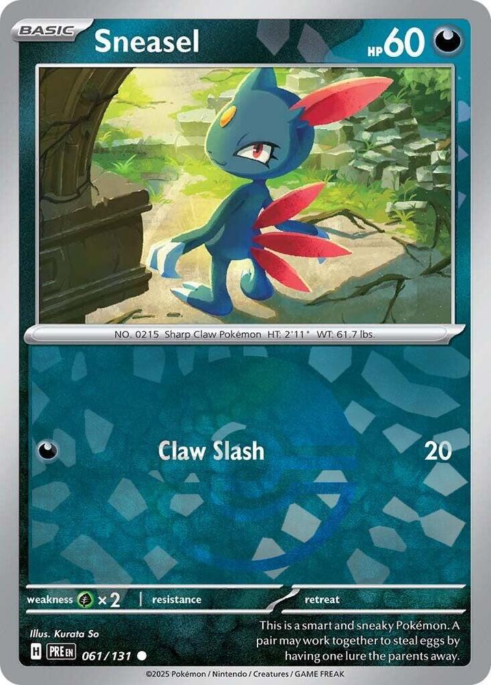 Sneasel (061/131) (Poke Ball Pattern) [Scarlet & Violet: Prismatic Evolutions] | Exor Games Dartmouth