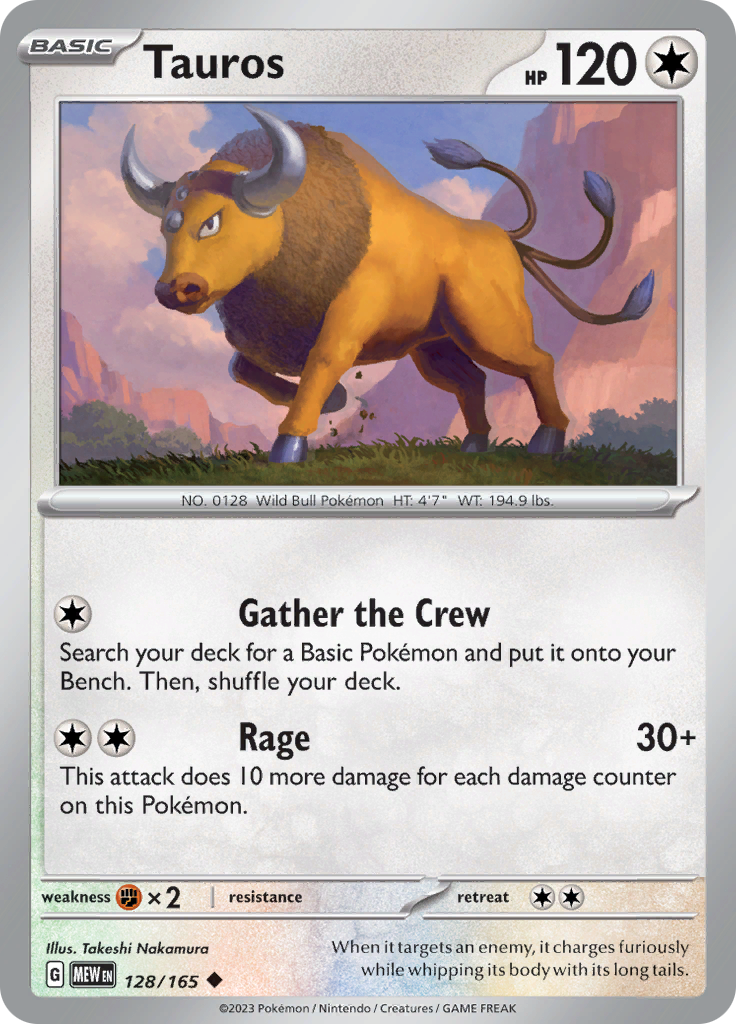 Tauros (128/165) [Scarlet & Violet: 151] | Exor Games Dartmouth