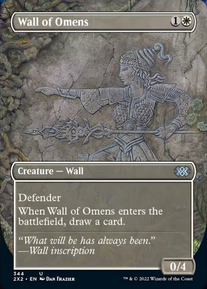 Wall of Omens (Borderless Alternate Art) [Double Masters 2022] | Exor Games Dartmouth