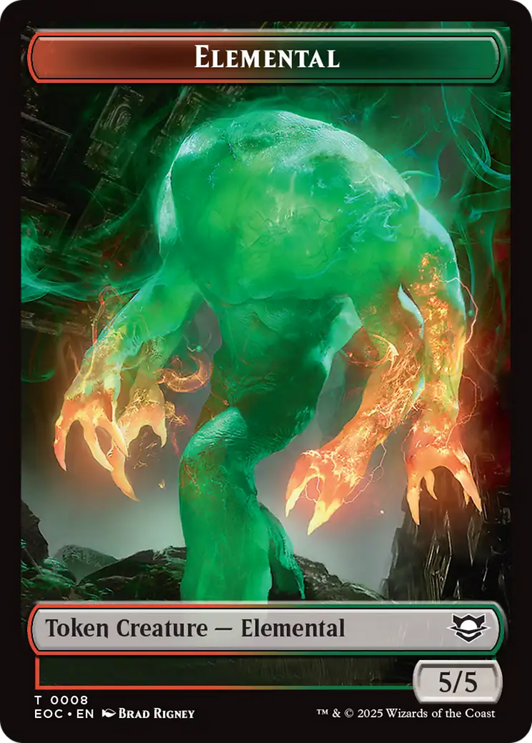 Elemental (0008) // Gnome Double-Sided Token [Edge of Eternities Commander Tokens] | Exor Games Dartmouth