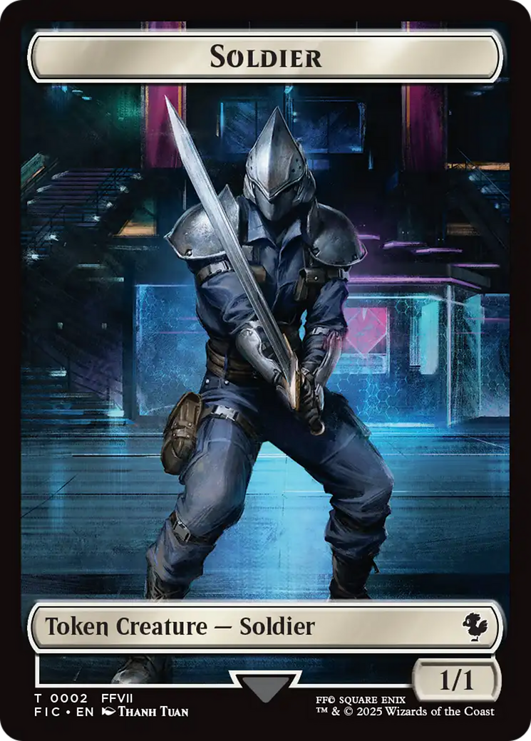 Soldier // Rebel Double-Sided Token [FINAL FANTASY Commander Tokens] | Exor Games Dartmouth