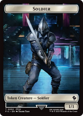 Soldier // Rebel Double-Sided Token [FINAL FANTASY Commander Tokens] | Exor Games Dartmouth