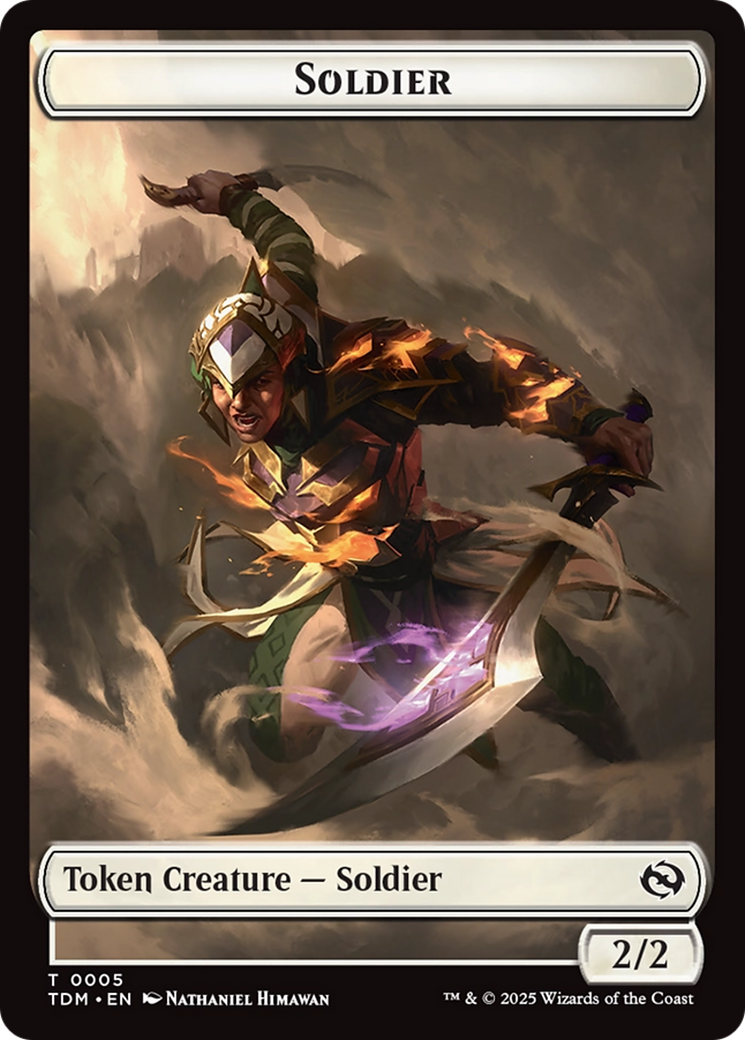 Solider (0004) // Solider (0005) Double-Sided Token [Tarkir: Dragonstorm Tokens] | Exor Games Dartmouth