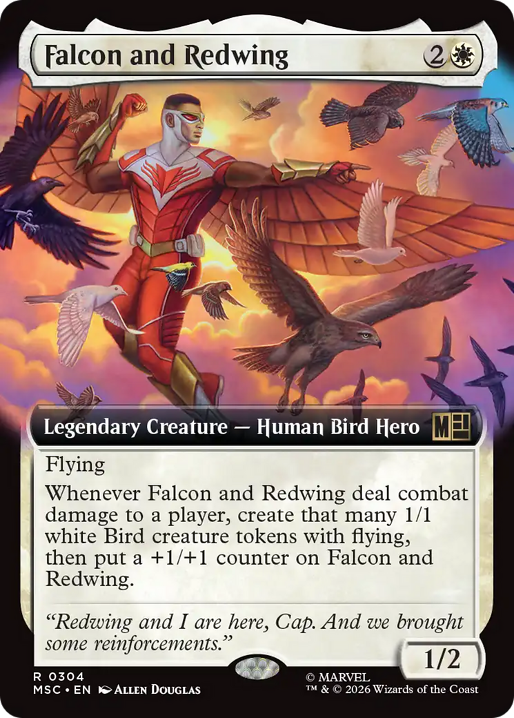 Falcon and Redwing (Extended Art) [Marvel Super Heroes Commander] | Exor Games Dartmouth