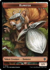 Hamster // Saproling Double-Sided Token [Bloomburrow Commander Tokens] | Exor Games Dartmouth