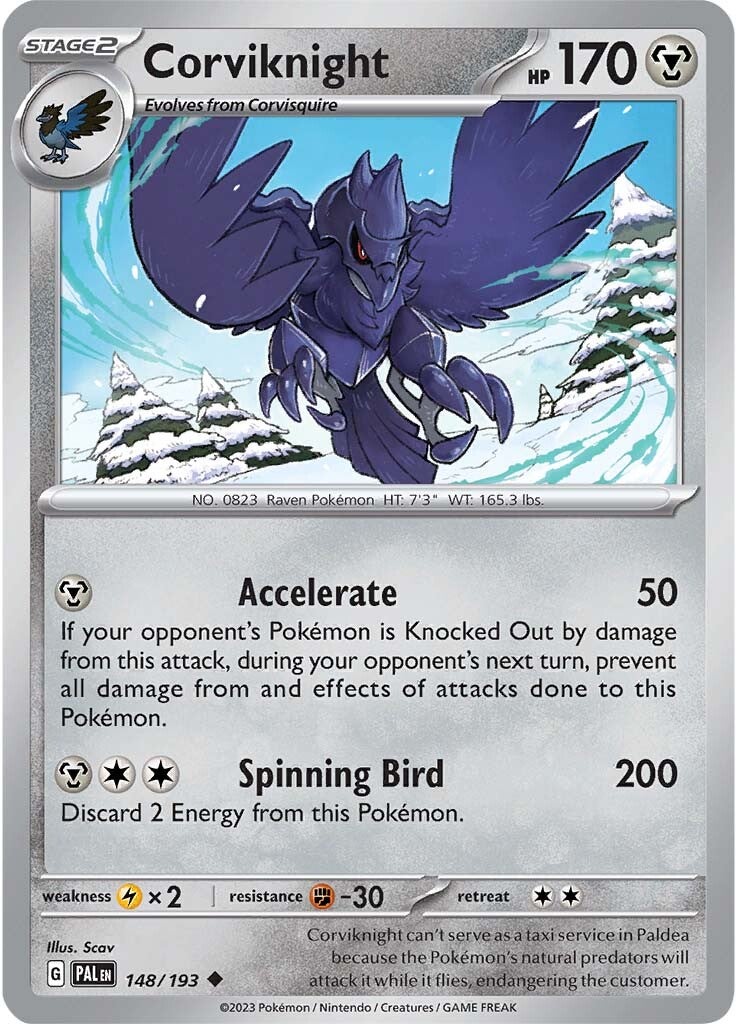 Corviknight (148/193) [Scarlet & Violet: Paldea Evolved] | Exor Games Dartmouth