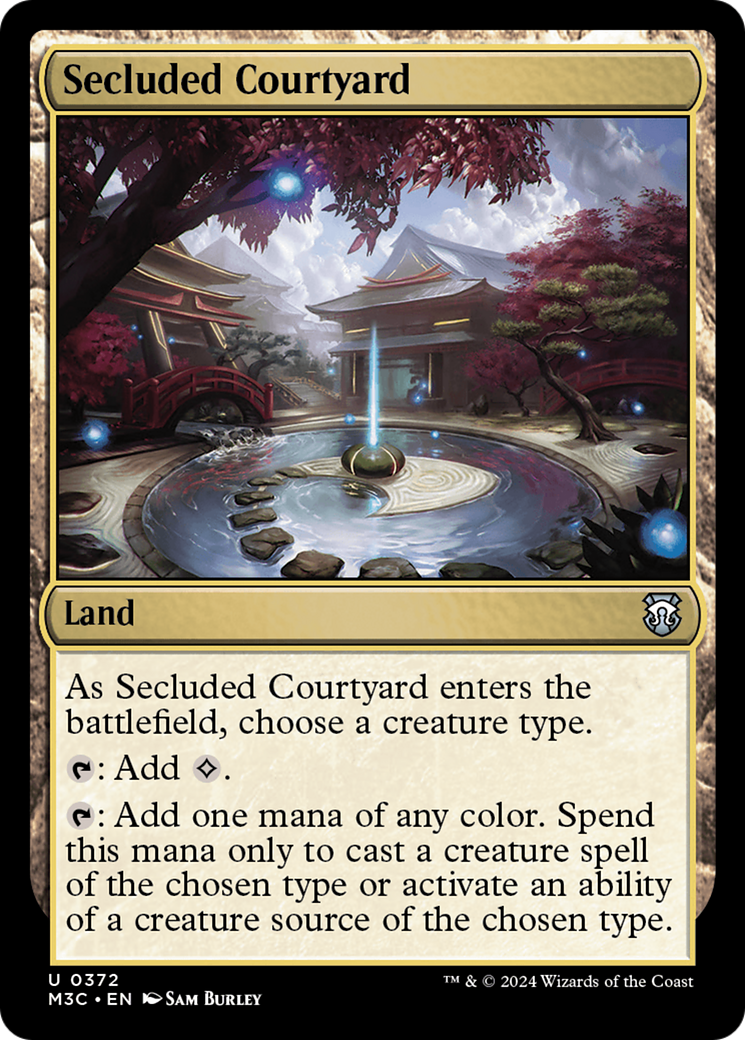 Secluded Courtyard (Ripple Foil) [Modern Horizons 3 Commander] | Exor Games Dartmouth