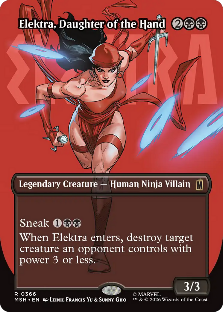Elektra, Daughter of the Hand (Borderless) (366) [Marvel Super Heroes] | Exor Games Dartmouth