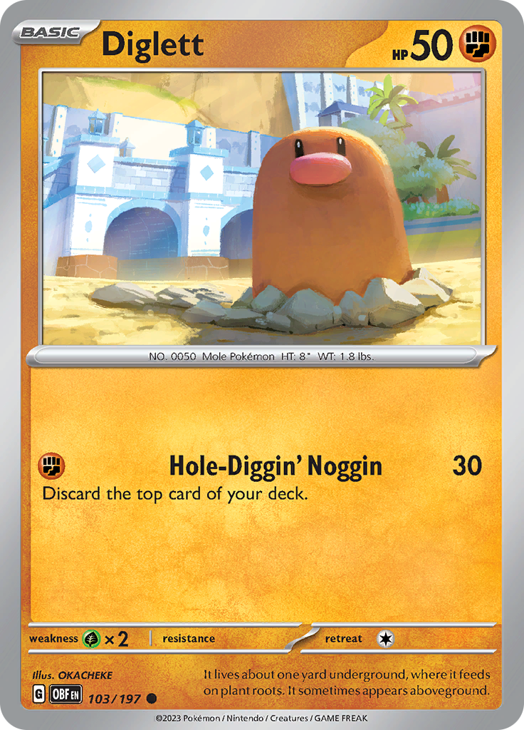 Diglett (103/197) [Scarlet & Violet: Obsidian Flames] | Exor Games Dartmouth