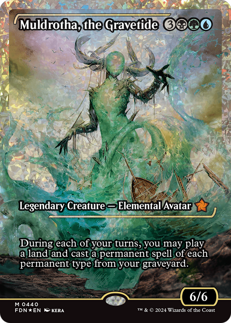 Muldrotha, the Gravetide (Showcase) (Fracture Foil) [Foundations] | Exor Games Dartmouth