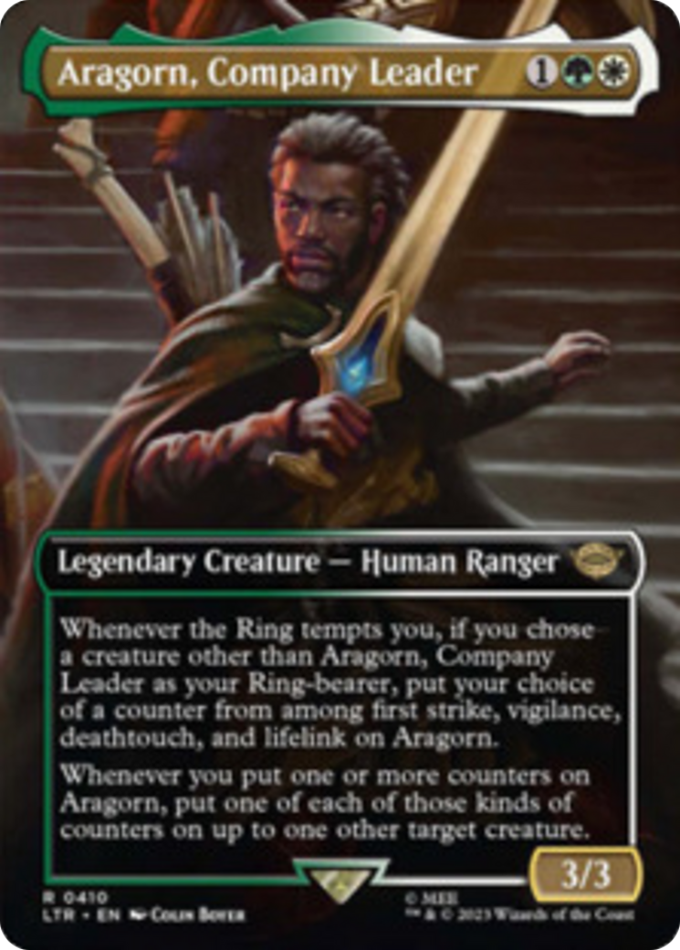 Aragorn, Company Leader (Borderless Alternate Art) [The Lord of the Rings: Tales of Middle-Earth] | Exor Games Dartmouth