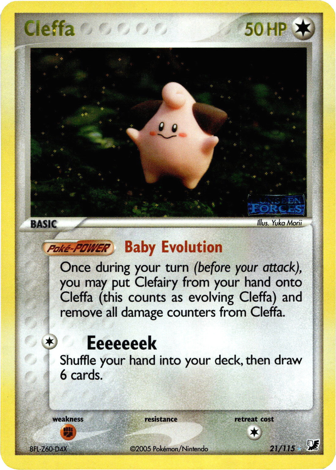Cleffa (21/115) (Stamped) [EX: Unseen Forces] | Exor Games Dartmouth