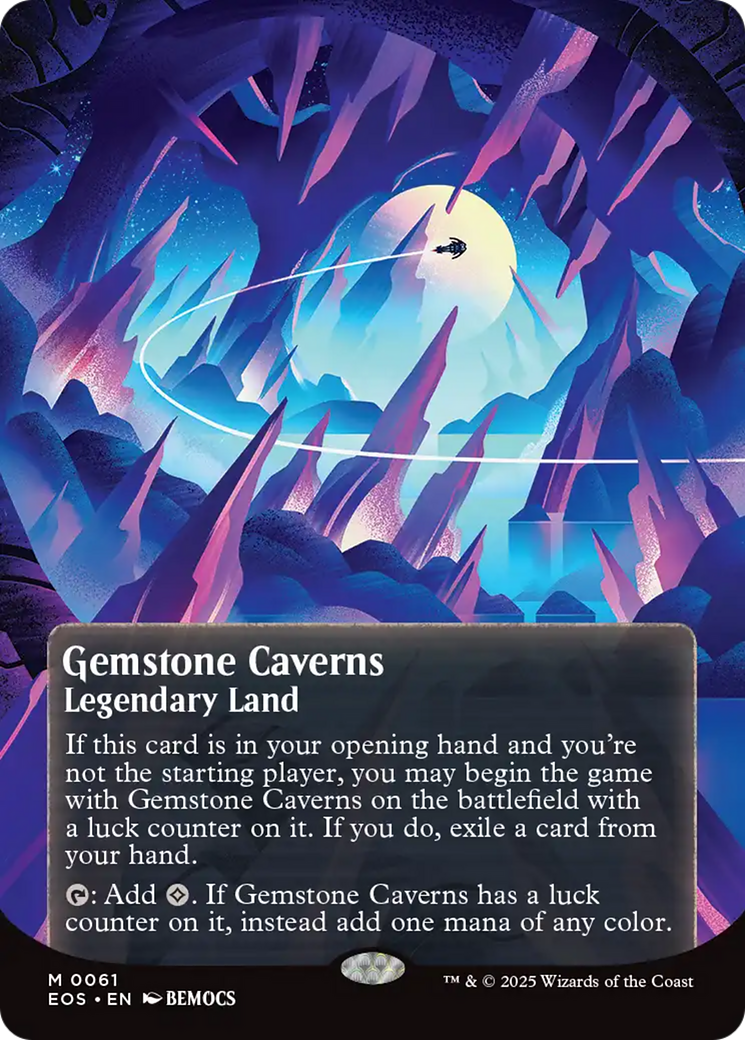 Gemstone Caverns (0061) (Borderless) [Edge of Eternities: Stellar Sights] | Exor Games Dartmouth