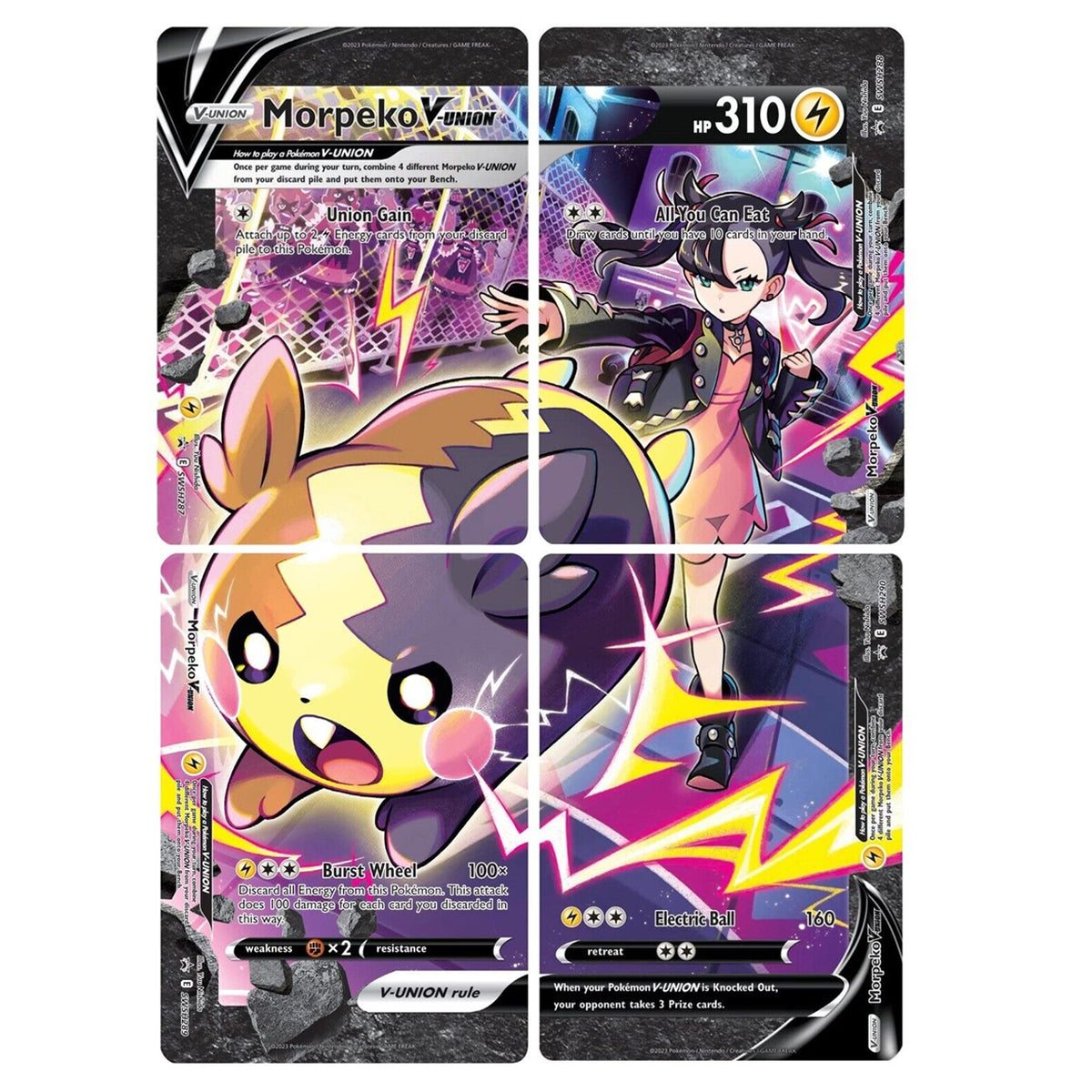 Morpeko V-Union (SWSH287-290) (Set of 4) [Sword & Shield: Black Star Promos] | Exor Games Dartmouth