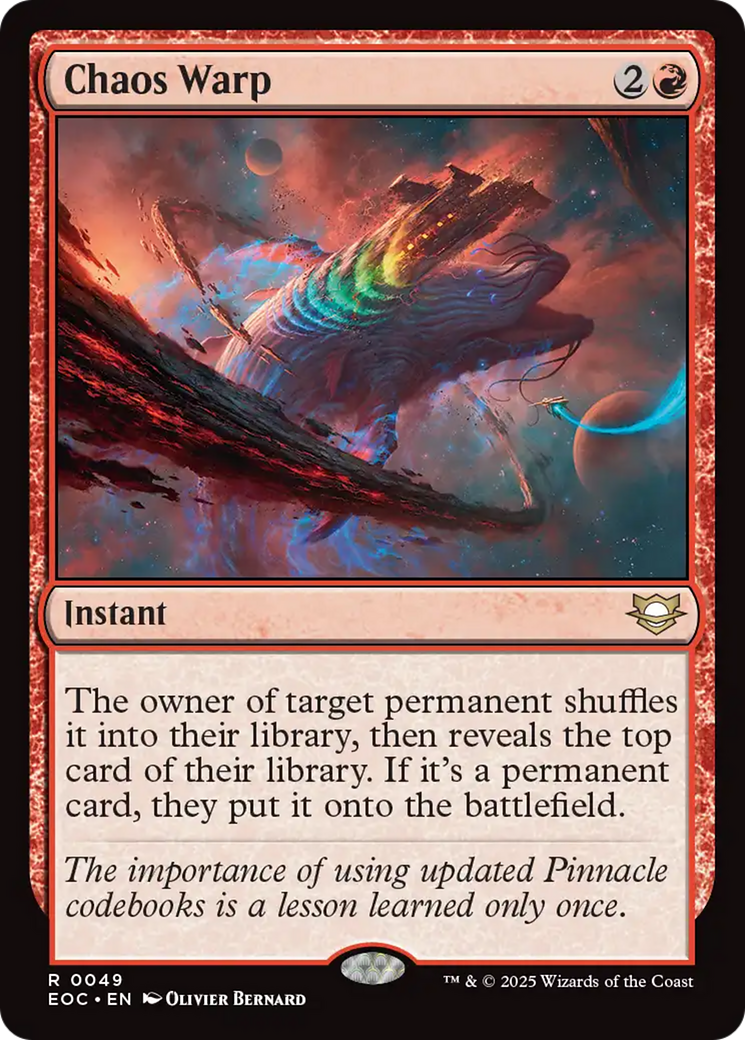 Chaos Warp [Edge of Eternities Commander] | Exor Games Dartmouth
