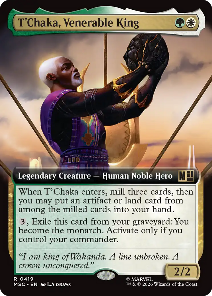 T'Chaka, Venerable King (Extended Art) [Marvel Super Heroes Commander] | Exor Games Dartmouth