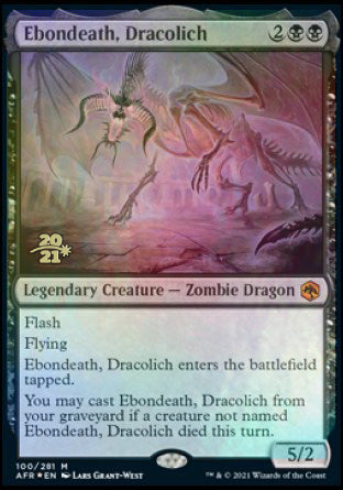 Ebondeath, Dracolich [Dungeons & Dragons: Adventures in the Forgotten Realms Prerelease Promos] | Exor Games Dartmouth