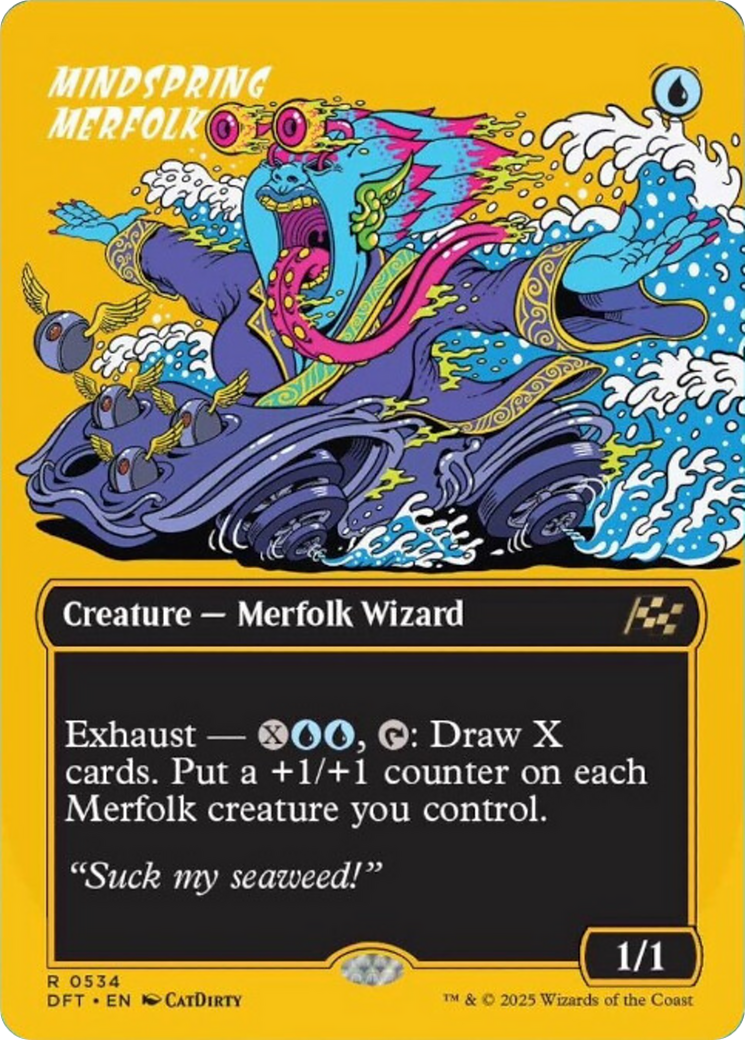 Mindspring Merfolk (Borderless) (First-Place Foil) [Aetherdrift] | Exor Games Dartmouth