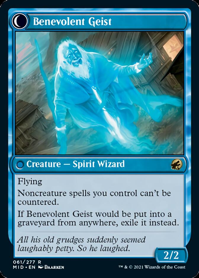 Malevolent Hermit // Benevolent Geist [Innistrad: Midnight Hunt] | Exor Games Dartmouth