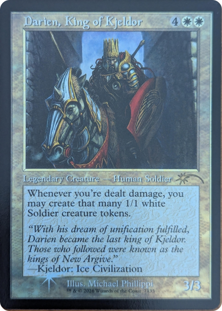 Darien, King of Kjeldor (7135) (Retro Frame) [Secret Lair Drop Series] | Exor Games Dartmouth