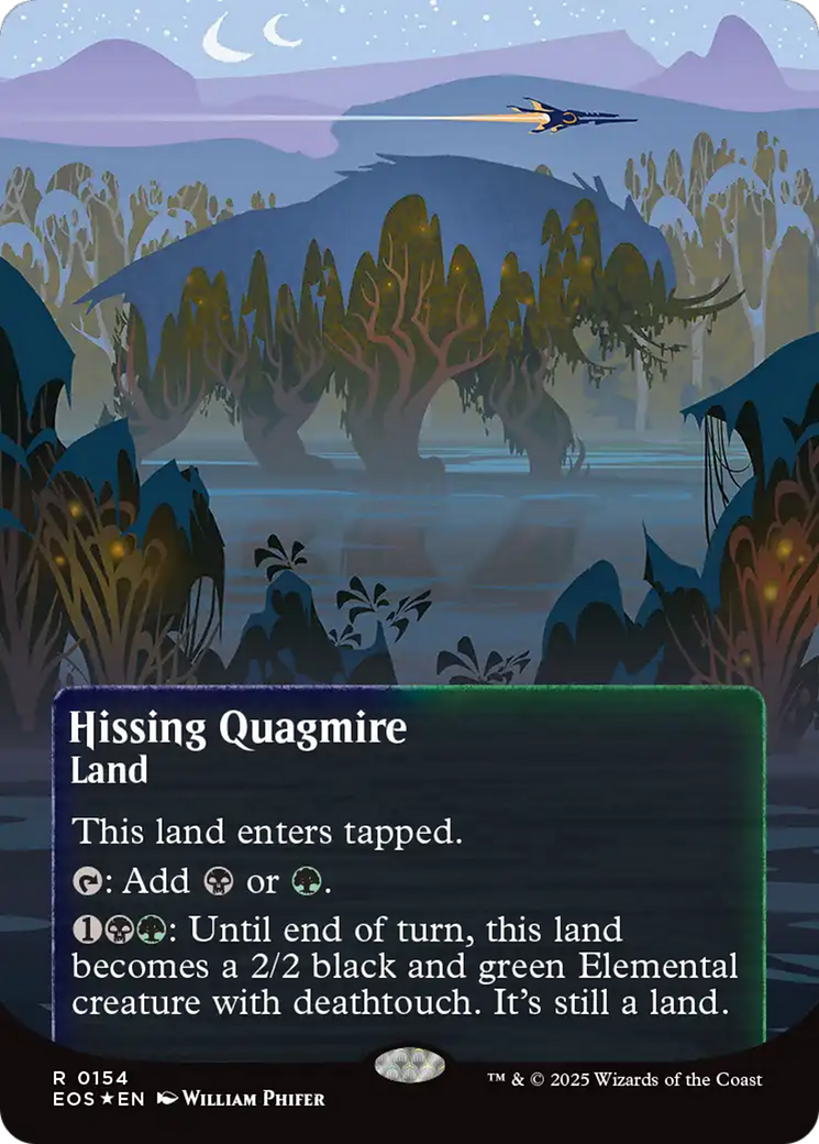 Hissing Quagmire (0154) (Borderless) (Galaxy Foil) [Edge of Eternities: Stellar Sights] | Exor Games Dartmouth
