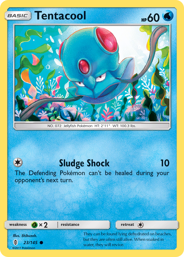 Tentacool (23/145) [Sun & Moon: Guardians Rising] | Exor Games Dartmouth