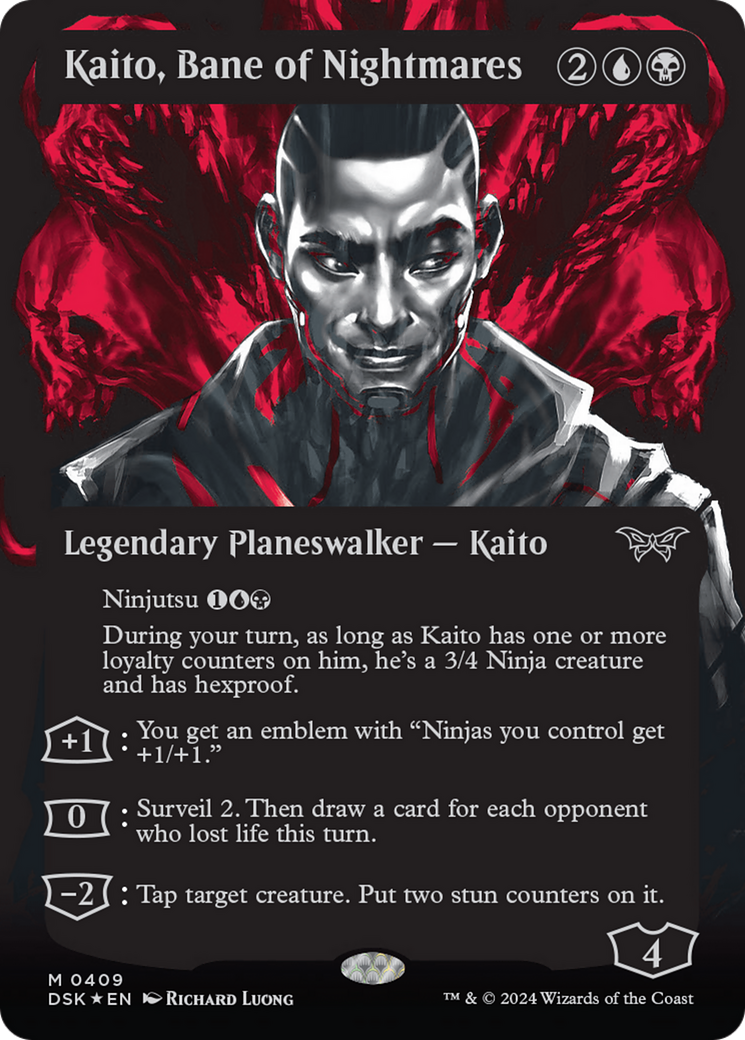 Kaito, Bane of Nightmares (Showcase) (Textured) [Duskmourn: House of Horror] | Exor Games Dartmouth