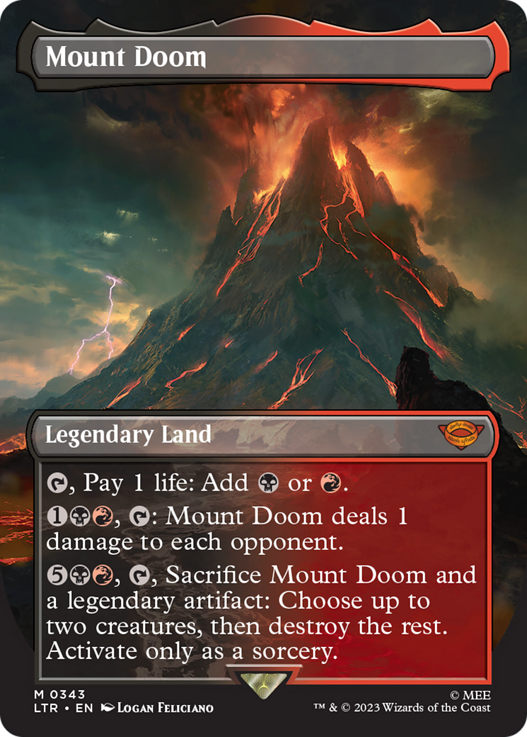 Mount Doom (Borderless Alternate Art) [The Lord of the Rings: Tales of Middle-Earth] | Exor Games Dartmouth