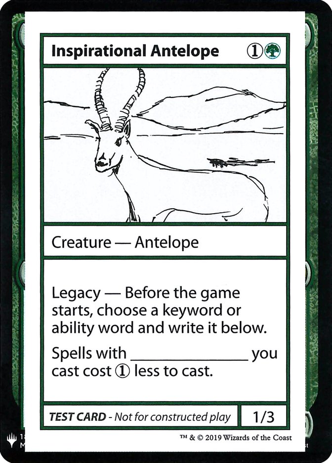 Inspirational Antelope [Mystery Booster Playtest Cards] | Exor Games Dartmouth