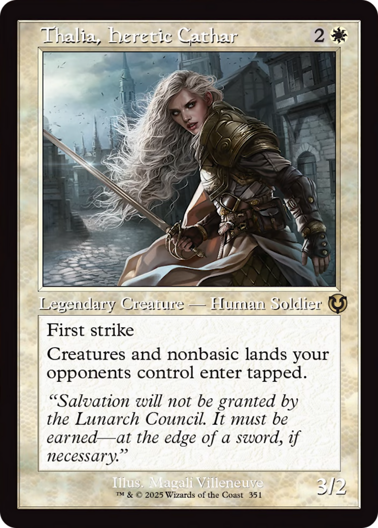 Thalia, Heretic Cathar (Retro Frame) [Innistrad Remastered] | Exor Games Dartmouth