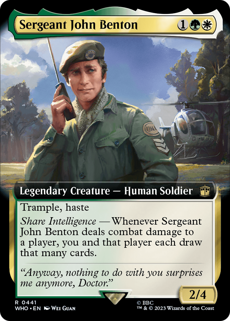 Sergeant John Benton (Extended Art) [Doctor Who] | Exor Games Dartmouth