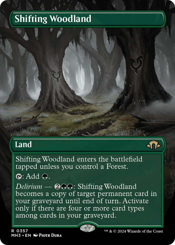 Shifting Woodland (Borderless) [Modern Horizons 3] | Exor Games Dartmouth