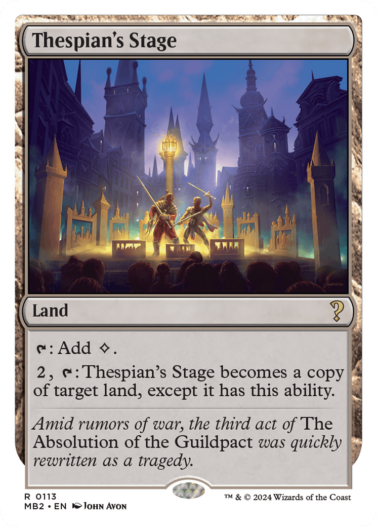 Thespian's Stage (White Border) [Mystery Booster 2] | Exor Games Dartmouth