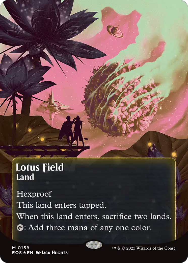 Lotus Field (0158) (Borderless) (Galaxy Foil) [Edge of Eternities: Stellar Sights] | Exor Games Dartmouth