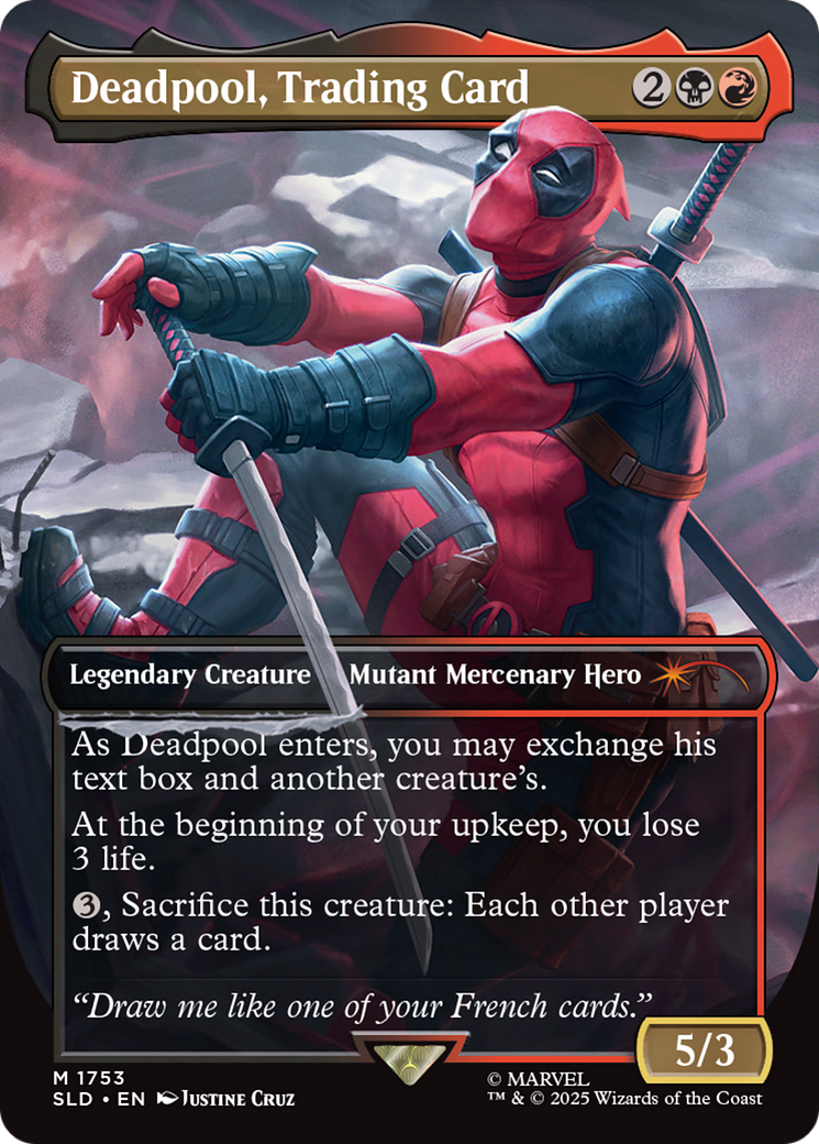 Deadpool, Trading Card (Rainbow Foil) [Secret Lair Drop Series] | Exor Games Dartmouth