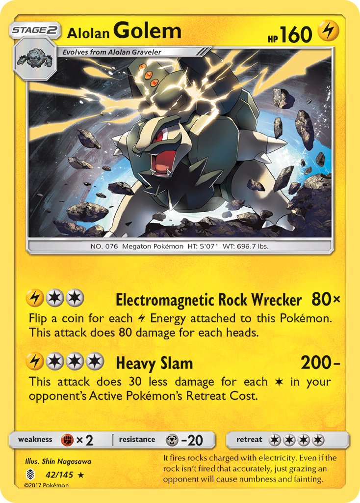 Alolan Golem (42/145) (Cosmos Holo) (Blister Exclusive) [Sun & Moon: Guardians Rising] | Exor Games Dartmouth